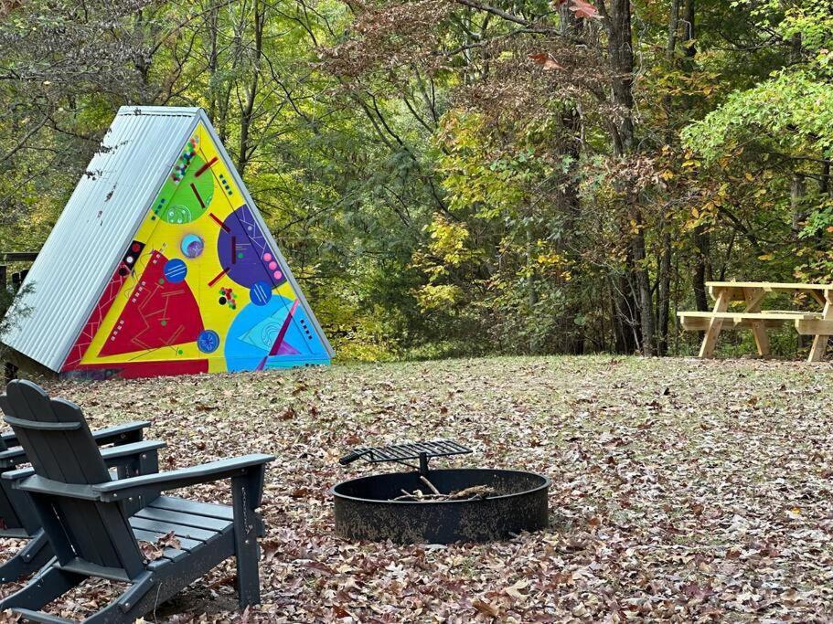 Bohamia - Cozy A-Frame Glamp On 268 Acre Forest Retreat Talladega Exterior foto